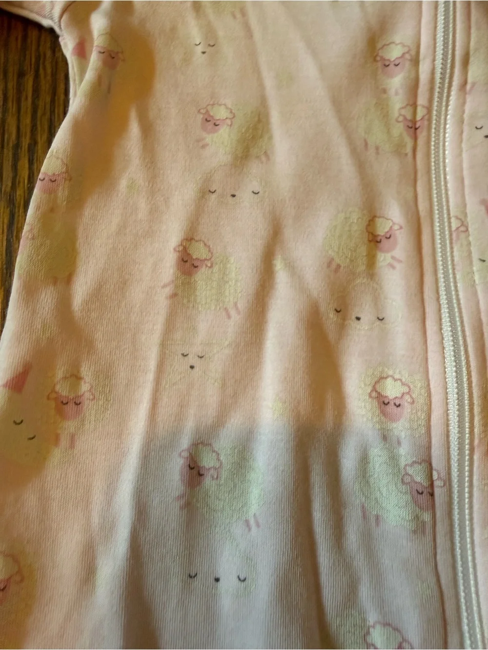 Kissy Kissy Pale Pink Footed One-Piece Zipper Sleeper